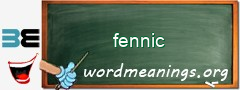 WordMeaning blackboard for fennic